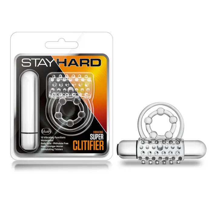E-Z Sensations Dildos | Stay Hard - Vibrating Super Clitifier - Clear (HP)