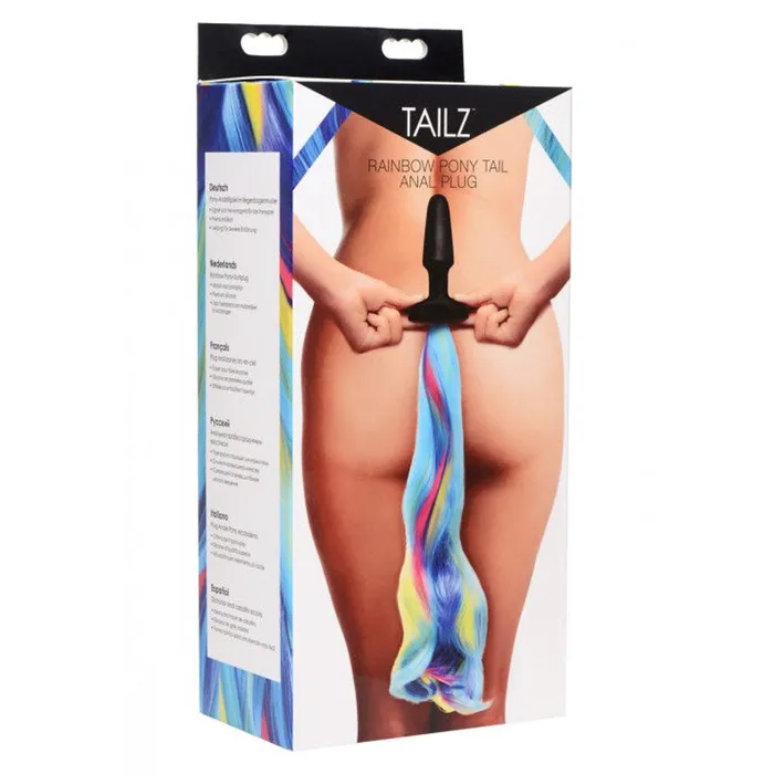 Anal XR Brand Rainbow Pony Tail Anal Plug