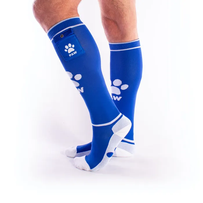 Brutus - Puppy Party Voetbalsokken met zakje - One Size - Blauw Wit | Brutus Teddies And Bodies