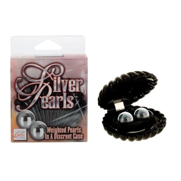 Calexotics - Zilveren Parel Kegel Balls - Vaginale Balletjes - Oestervormige Opbergdoosje | Calexotics Female Sex Toys