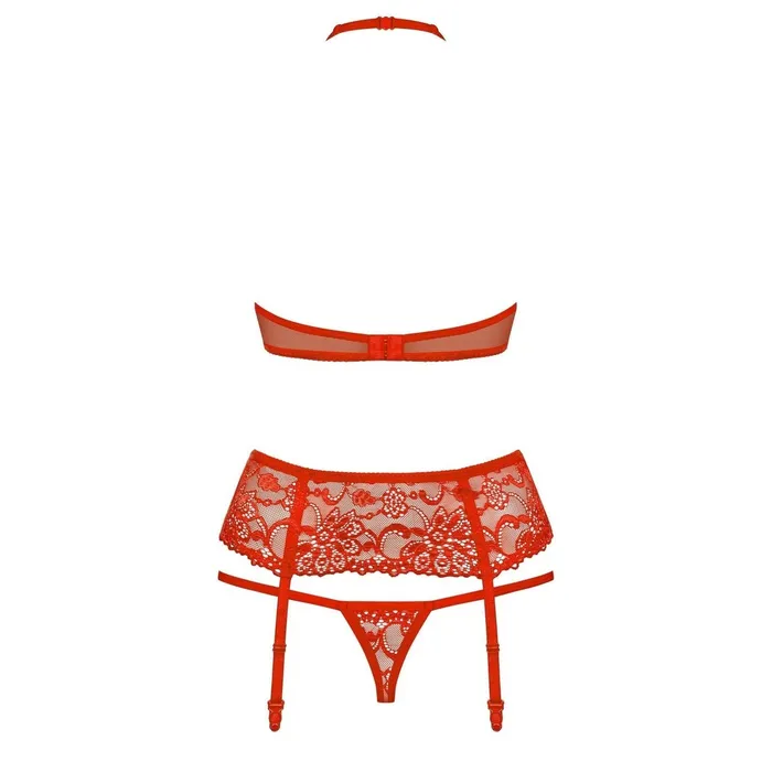 Completino Sexy Rosso 3 Pezzi - S/M | Obsessive Vibrators