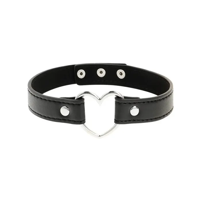 Coquette Female Sex Toys Choker in Pelle Vegana Heart