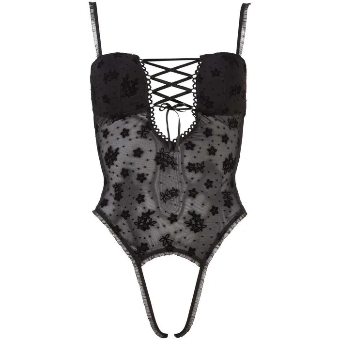 Cottelli Collection Lingerie Female Sex Toys Body nerotrasparente aperto avanti e indietro S Cottelli Collection Lingerie Female Sex Toys Body nerotrasparente aperto avanti e indietro S