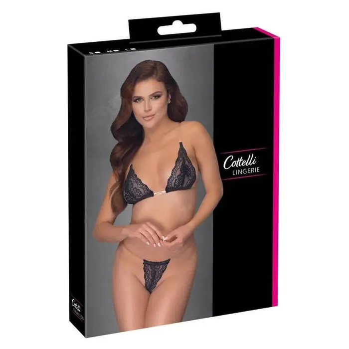 Cottelli Collection Lingerie Female Sex Toys | Completino in pizzo con stringhe invisibili - Taglia L