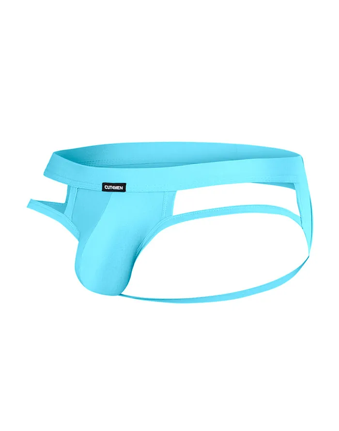 Cut4Men Vibrators | Cut4Men - Spandex Sexy Web Jockstrap - Turquoise