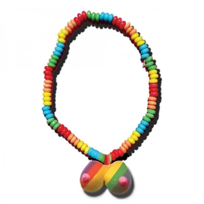 Dildos | Hott Products Rainbow Boobie Candy Necklace
