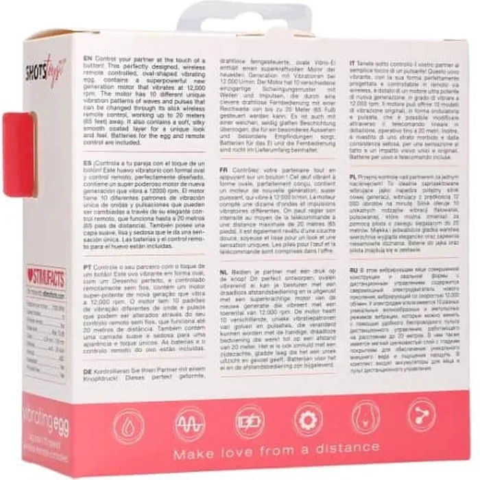 Erotiekvoordeel.nl Vibrators | Shots Toys - Vibrerend Eitje - Met Afstandsbediening - 10 snelheden - Roze