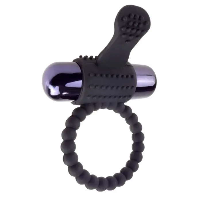 Fantasy C-Ringz Female Sex Toys | Anello fallico vibrante con stimolatore clitorideo - Nero, Silicone