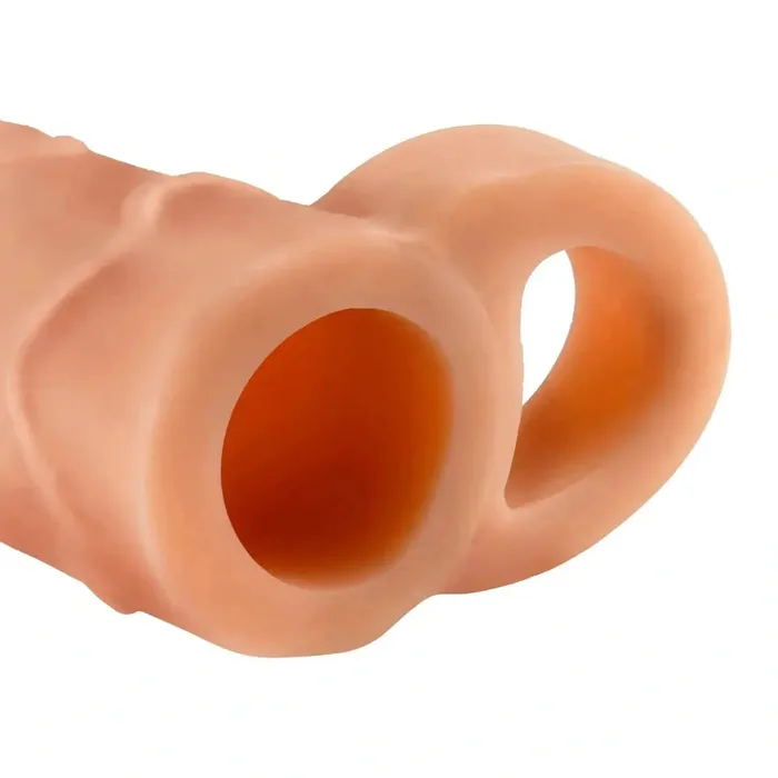 Fantasy X-Tensions Male Sex Toys | 1'' Fantasy X-Tensions Guaina Fallica Realistica con Allaccio ai Testicoli, Materiale Super Realistico e Morbido. Lunga 17.7 cm