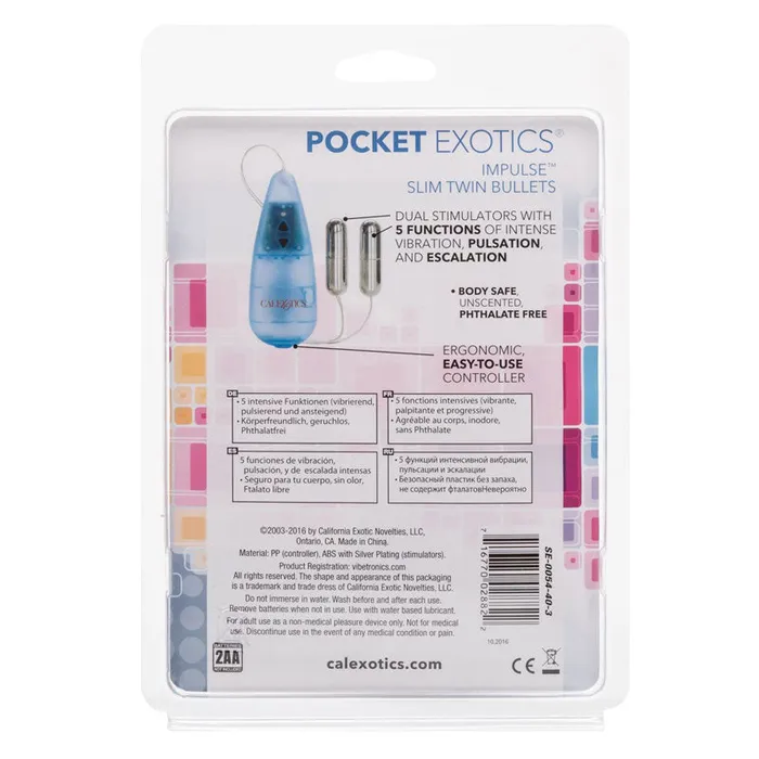 Female Sex Toys | California Exotic Impulse Pocket Paks Slim Twin Bullets