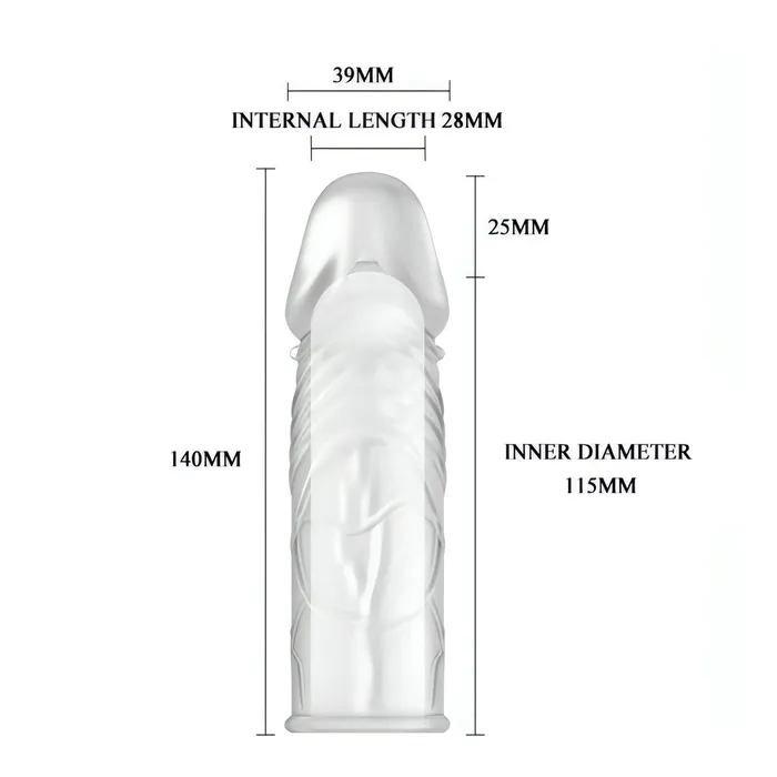 Female Sex Toys | Guaina stimolante con venature in rilievo - Trasparente - Baile