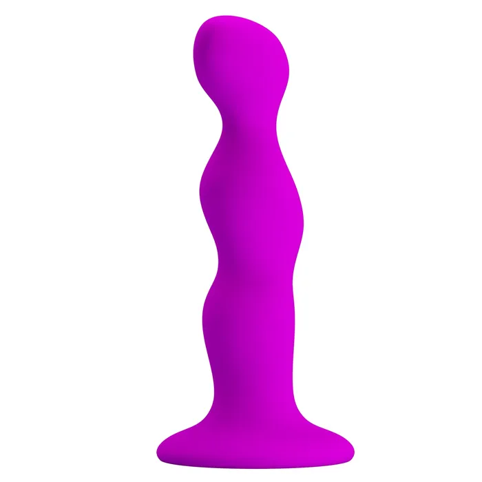Female Sex Toys | Pretty Love Dildo anale ondulato in silicone con ventosa - Viola