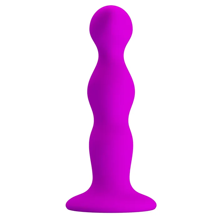 Female Sex Toys | Pretty Love Dildo anale ondulato in silicone con ventosa - Viola