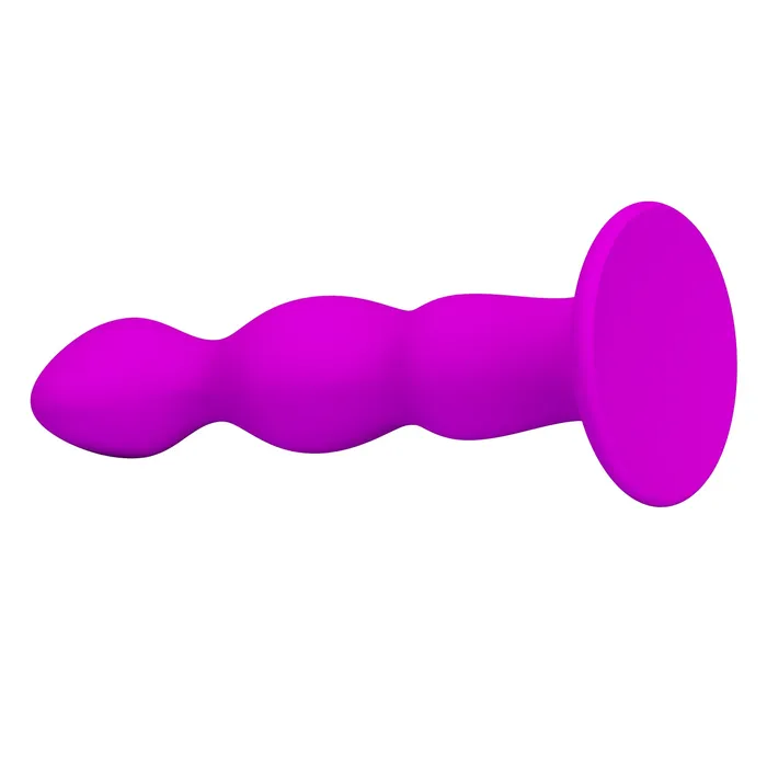 Female Sex Toys | Pretty Love Dildo anale ondulato in silicone con ventosa - Viola