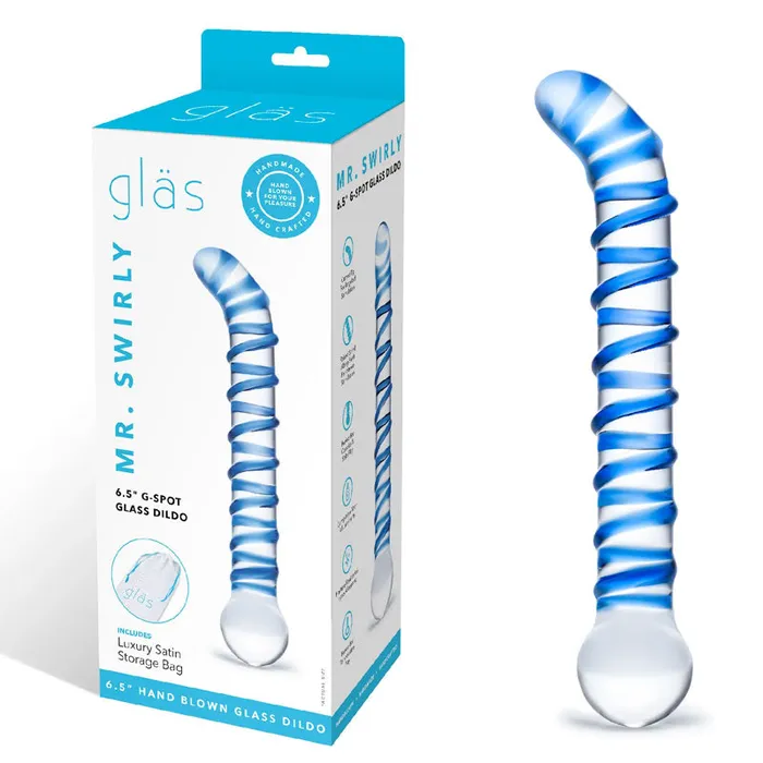 Glas Mr Swirly 65 Inch GSpot Glass Dildo Dildos