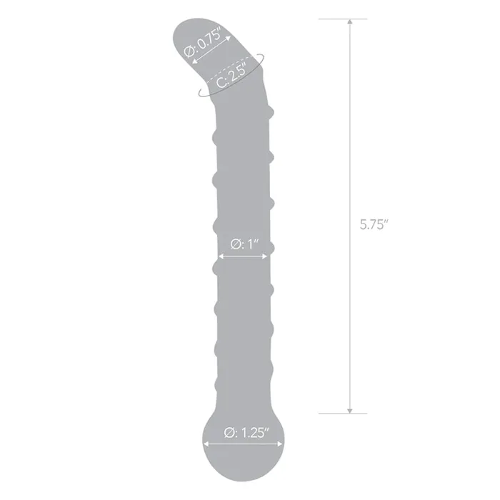 Glas Mr. Swirly 6.5 Inch G-Spot Glass Dildo | Dildos