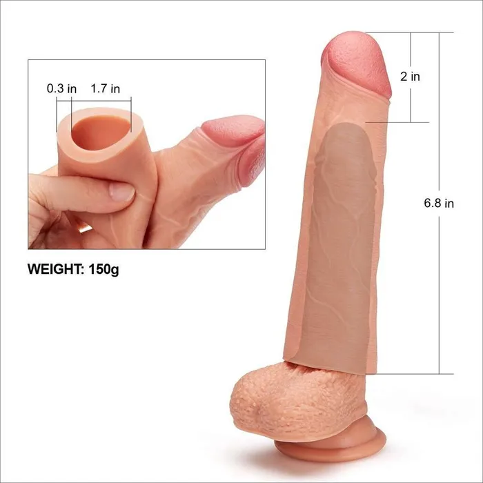 Guaina Super Extender 6.8'' - Rosa Carne | Lovetoy Female Sex Toys