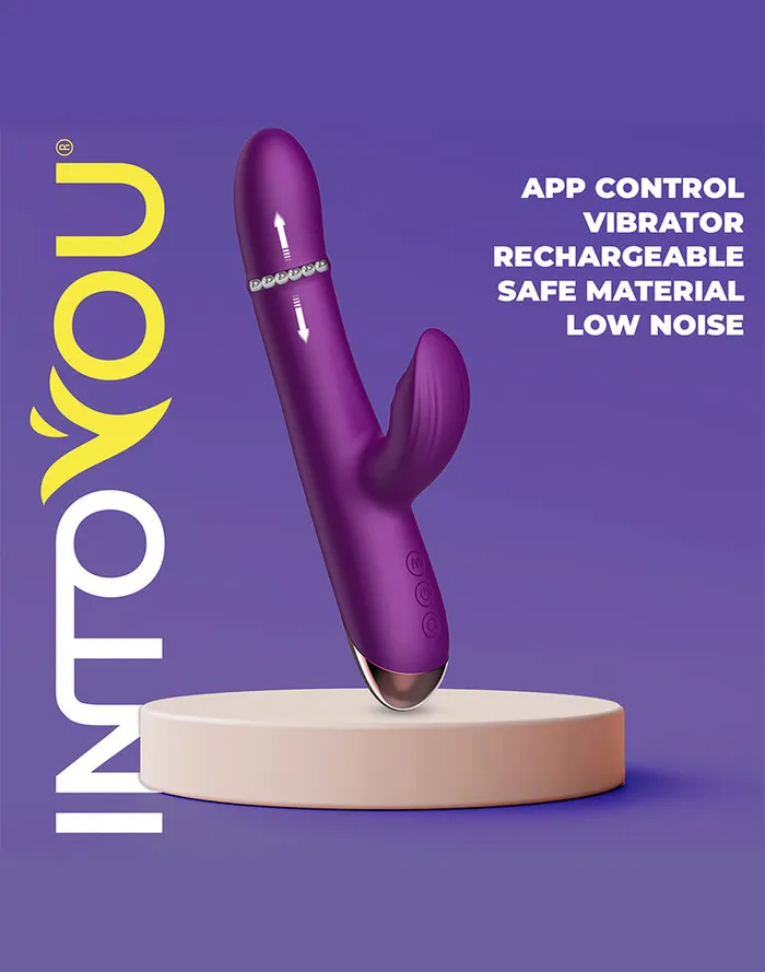 Intoyou Intoyou - Sendel - Rabbit Vibrator met Bewegende Kralenring en App Control - Paars | Female Sex Toys