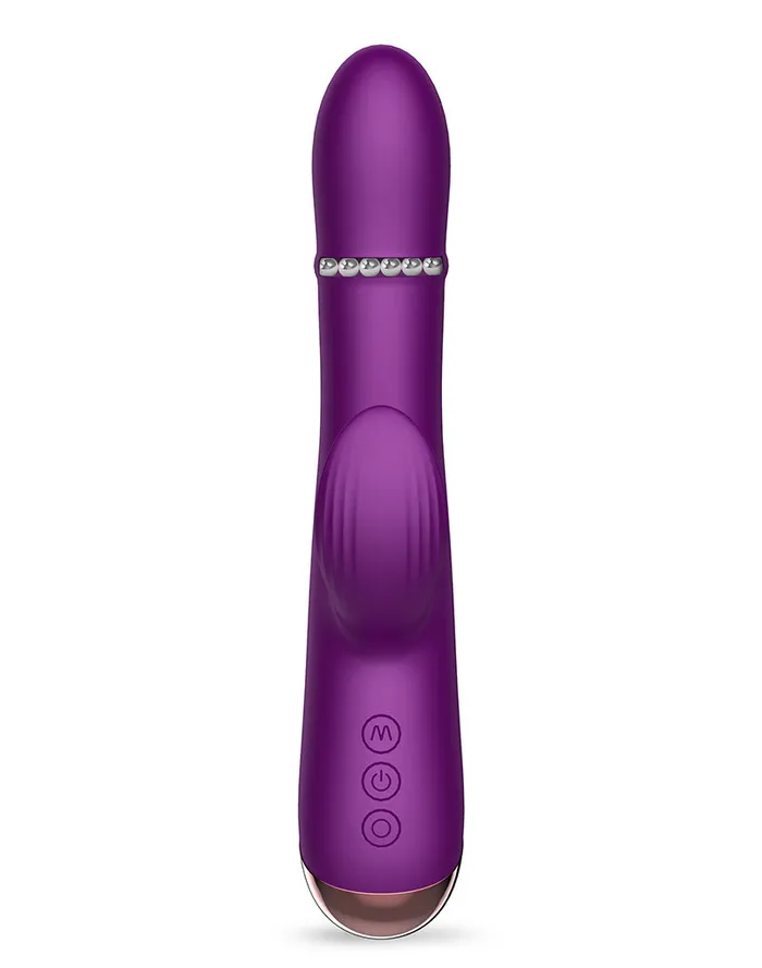 Intoyou Intoyou - Sendel - Rabbit Vibrator met Bewegende Kralenring en App Control - Paars | Female Sex Toys