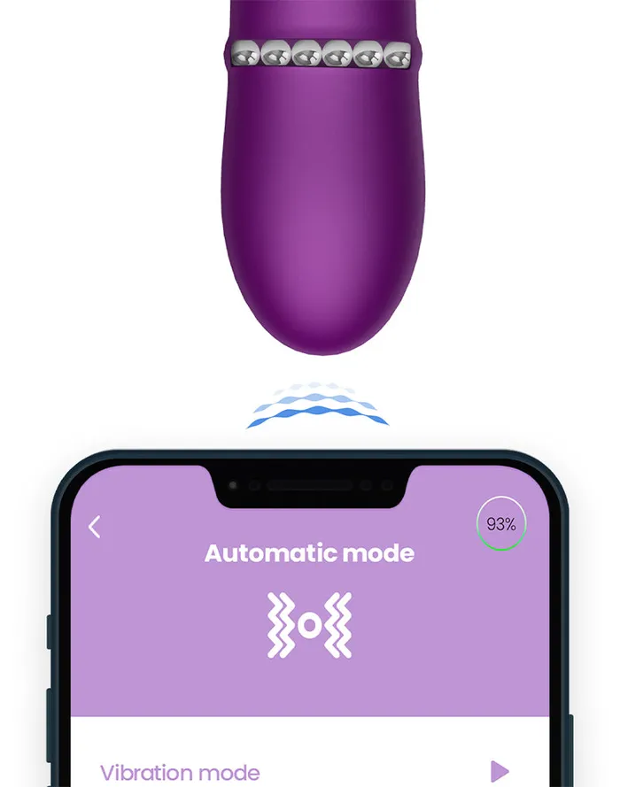 Intoyou Intoyou - Sendel - Rabbit Vibrator met Bewegende Kralenring en App Control - Paars | Female Sex Toys