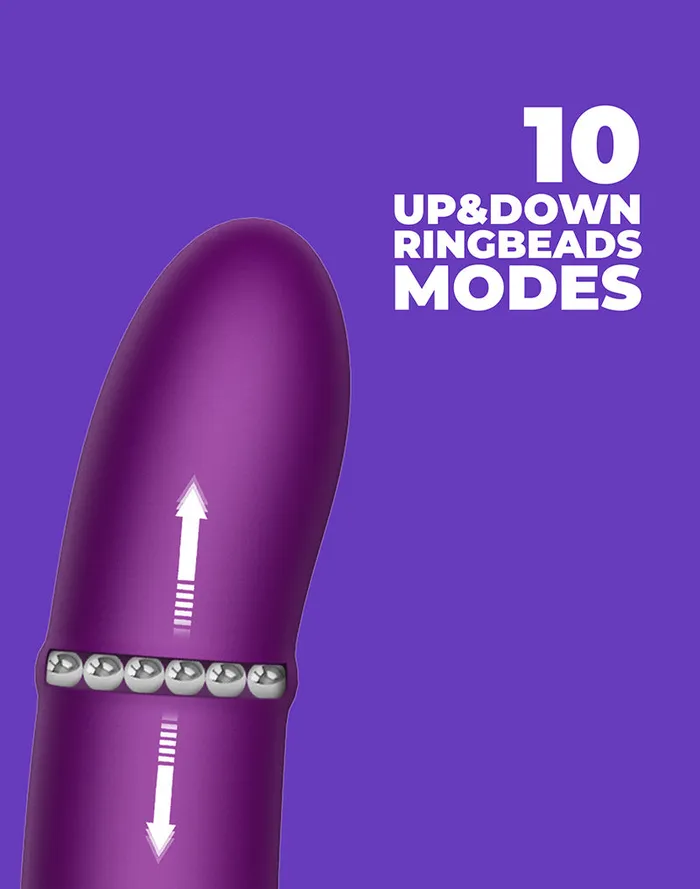Intoyou Intoyou - Sendel - Rabbit Vibrator met Bewegende Kralenring en App Control - Paars | Female Sex Toys
