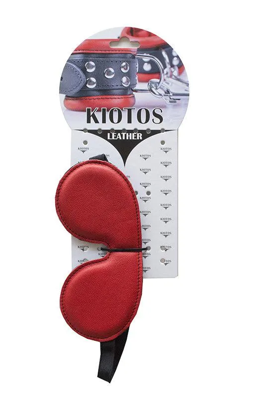 Kiotos Restraints | Kiotos Leather - Leren Oogmasker Gevoerd - Rood Kiotos Restraints | Kiotos Leather - Leren Oogmasker Gevoerd - Rood
