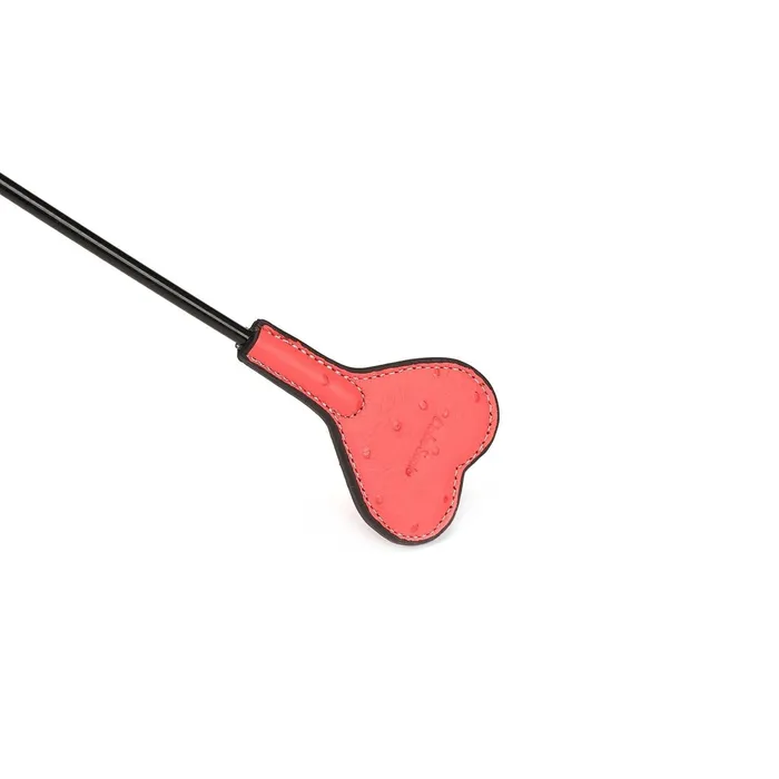 Liebe Seele - Angel's Kiss Mini Paardrijzweep Met hartvormige lederen tip - Luxe En exclusief ontwerp - Roze/Zwart | Liebe Seele Female Sex Toys