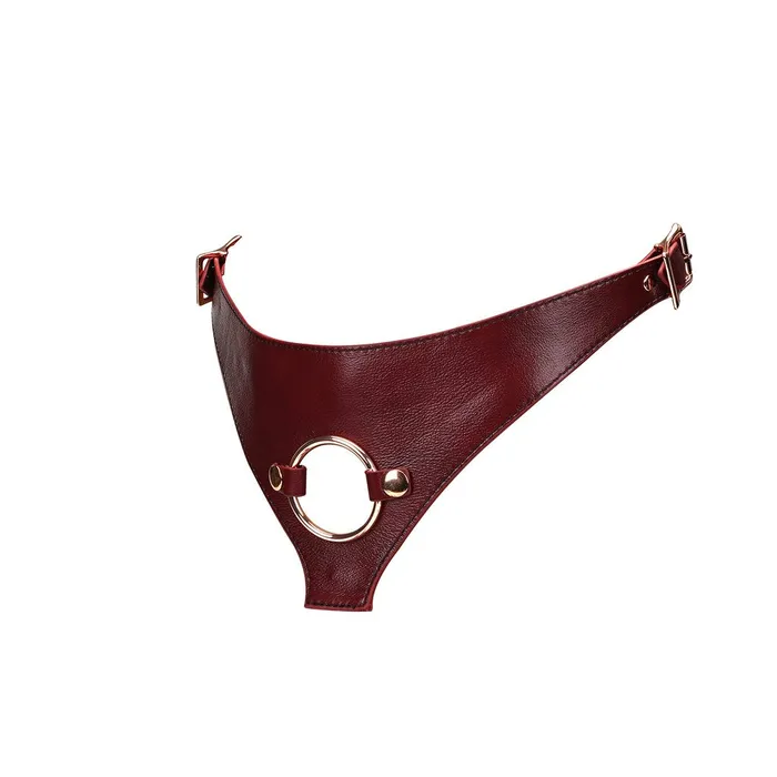 Liebe Seele - Wine Red Exclusief Leren Strap-On Harnas | Liebe Seele Female Sex Toys