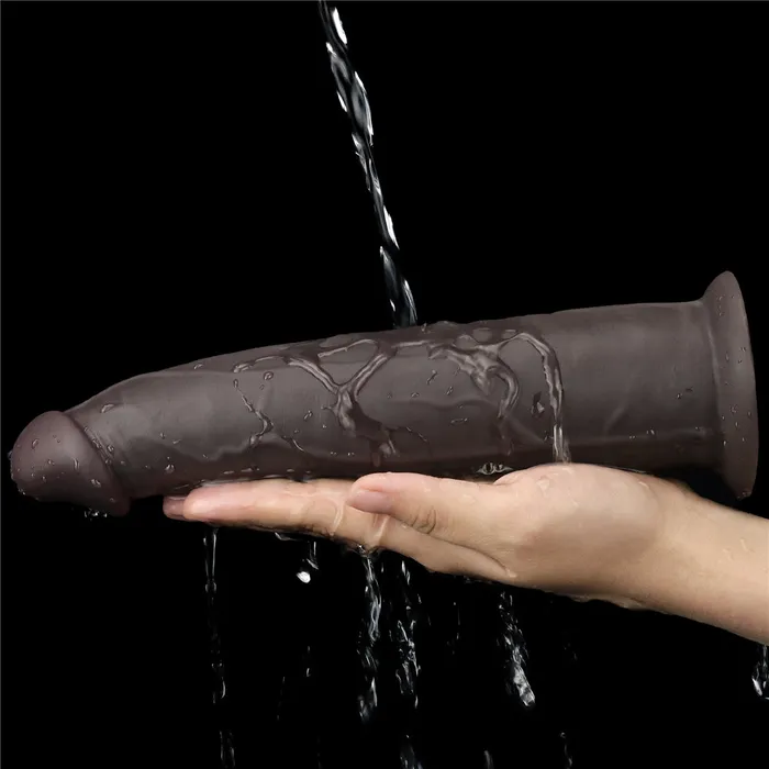 Lovetoy Female Sex Toys | Fallo Ultra Realistico con 10 modalità di vibrazione e rotazione - Silicone, Comando Wireless - Nero, 9''