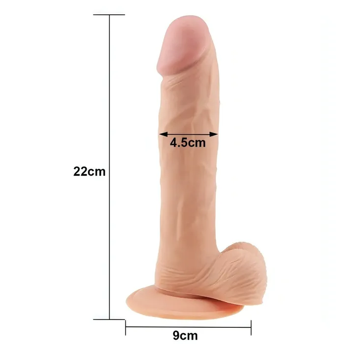 Lovetoy Vibrators | Fallo Realistico Morbido - 9'', Rosa Carne
