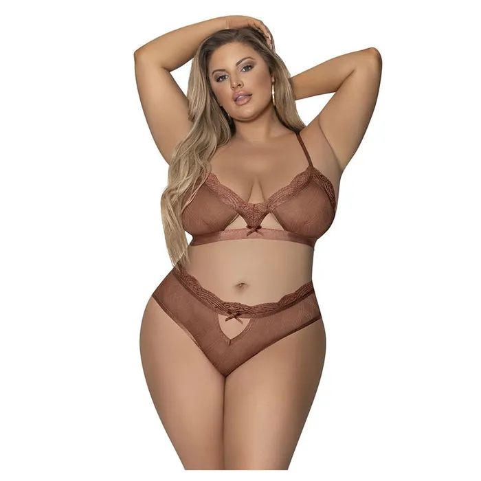 Magic Silk Female Sex Toys | Caramel Kiss Bralette And Open Back G Panty Magic Silk Female Sex Toys | Caramel Kiss Bralette And Open Back G Panty