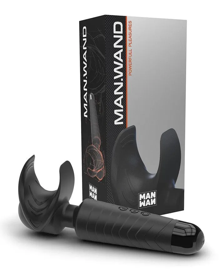 ManWan Male Sex Toys | Man.Wand Wand Masturbator - Zwart
