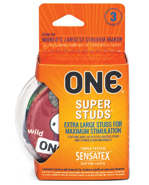 One Super Studs Condoms Pack of 3 One Male Sex Toys