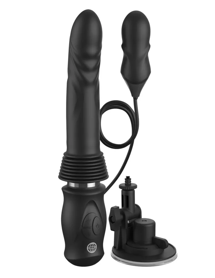 Pipedream Female Sex Toys | Pipedream - Fetish Fantasy - Ultimate Silicone Thruster - Stotende Vibrator met Handvat - Zwart