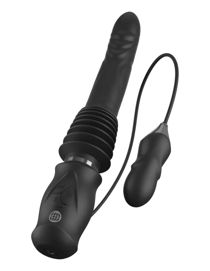 Pipedream Female Sex Toys | Pipedream - Fetish Fantasy - Ultimate Silicone Thruster - Stotende Vibrator met Handvat - Zwart