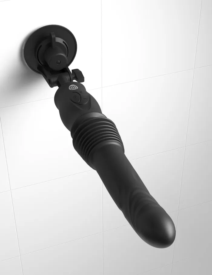 Pipedream Female Sex Toys | Pipedream - Fetish Fantasy - Ultimate Silicone Thruster - Stotende Vibrator met Handvat - Zwart