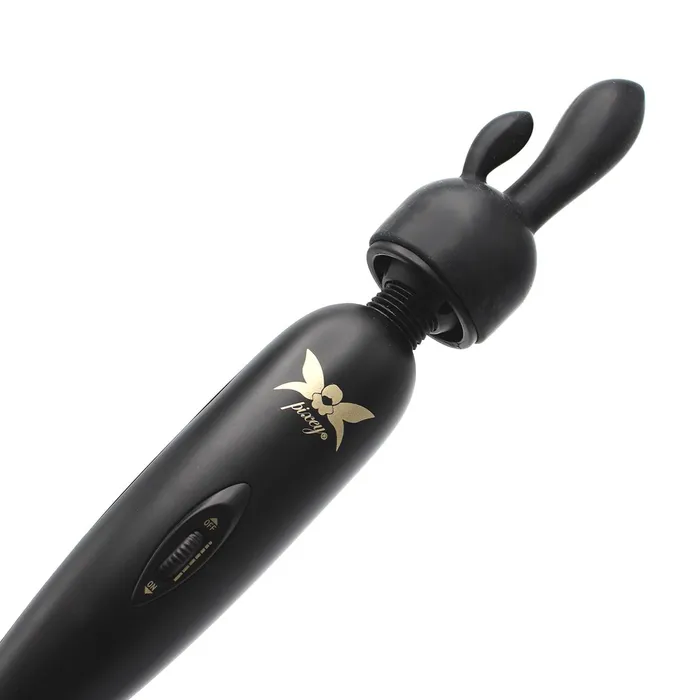 Pixey Vibrators | Pixey Turbo - Wand Vibrator - Massager - Black Edition - Met Twee Opzetstukken