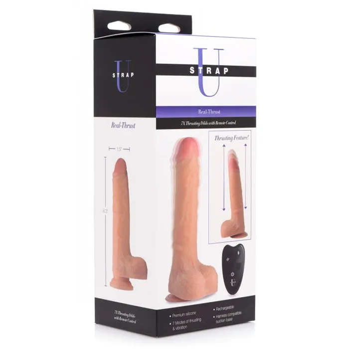 Real Thrust Thrusting and Vibrating Silicone Dildo XR Brand Dildos