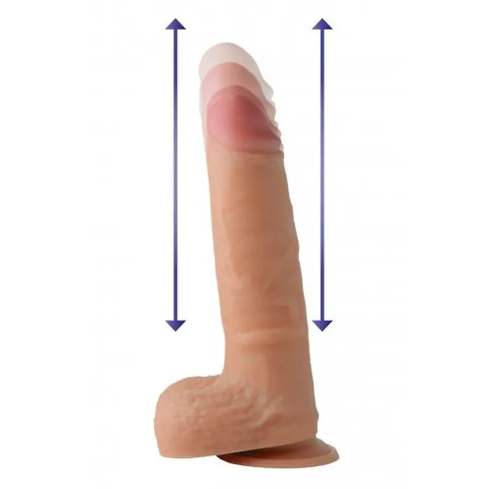 Real Thrust Thrusting and Vibrating Silicone Dildo | XR Brand Dildos