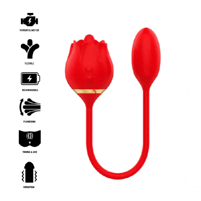 Sex Toy 2 in 1 Ovetto Vibrante Lingua Vibrante 100 Silicone Medicale Ricaricabile Mia Female Sex Toys