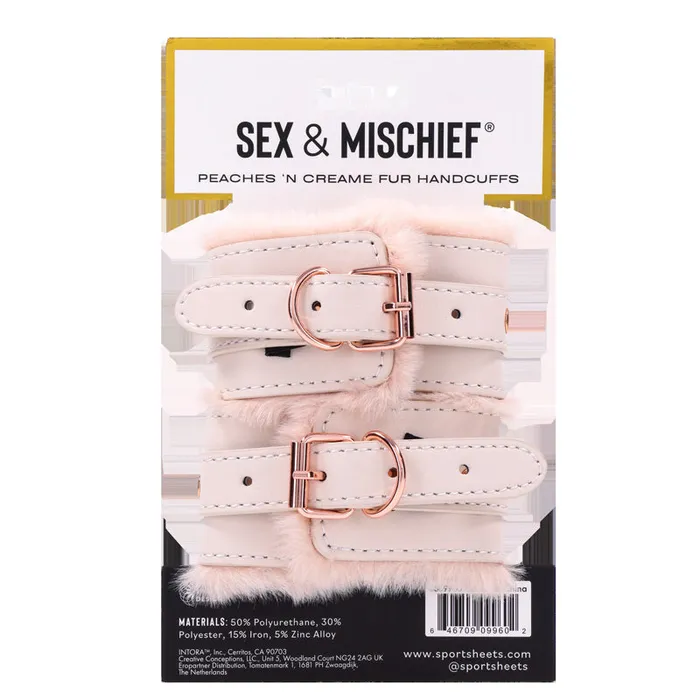 Sportsheets Peaches ‘n CreaMe Fur Handcuffs | Vibrators