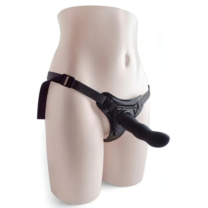 Strap-on nero in silicone con sistema Hung-In - 5'', Nero | Toyz4lovers Female Sex Toys
