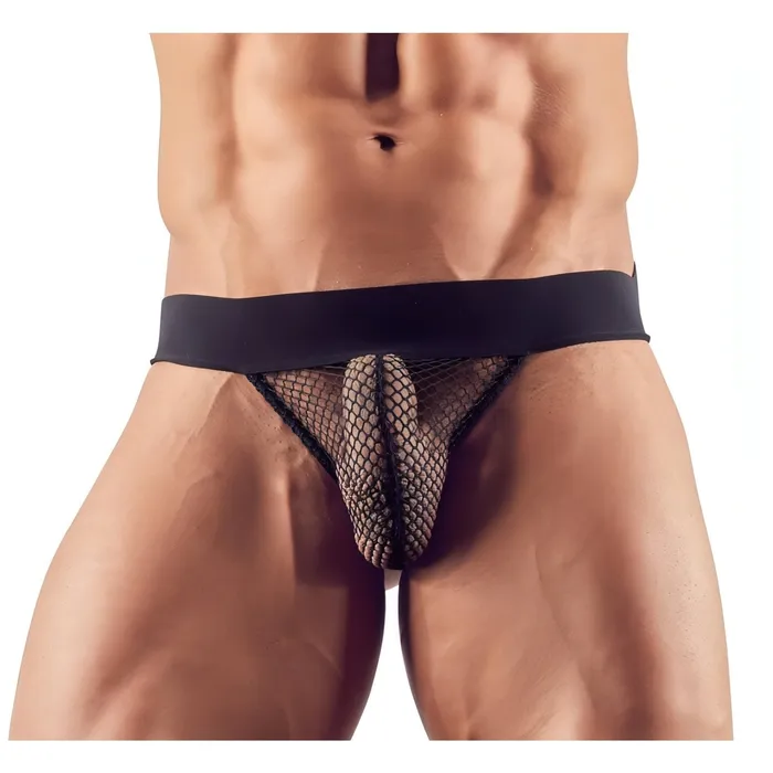 Svenjoyment Vibrators Jockstrap a rete Nero Taglia L