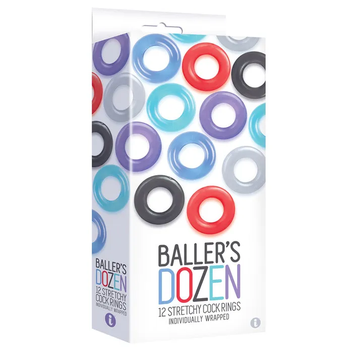 The 9s Ballers Dozen 12 Piece Cockring Set Icon Brand Female Sex Toys