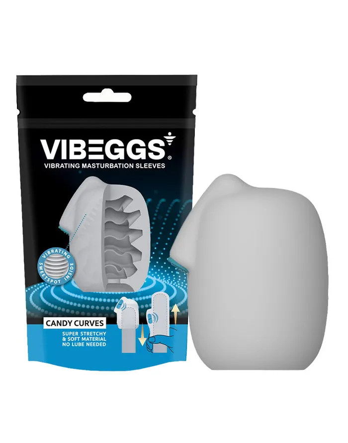 VIBEGGS VIBEGGS Candy Curves Vibrerende Masturbatie Sleeve n Vinger Vibrator Wit Female Sex Toys VIBEGGS VIBEGGS Candy Curves Vibrerende Masturbatie Sleeve n Vinger Vibrator Wit Female Sex Toys