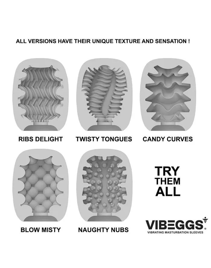 VIBEGGS VIBEGGS - Candy Curves - Vibrerende Masturbatie Sleeve èn Vinger Vibrator - Wit | Female Sex Toys