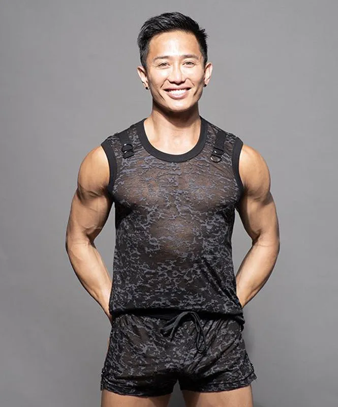 Vibrators | Andrew Christian Military Burnout Muscle Tank - Andrew Christian