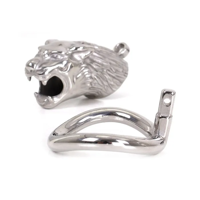 Vibrators | Metalen Kuisheidskooi Met leeuwekop Lion Inclusief slotje - Perfect Lover