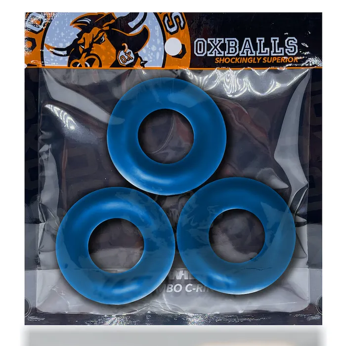 Vibrators | Oxballs - Fat Willy - Cockring - 3 stuks - Blauw - Oxballs (D)