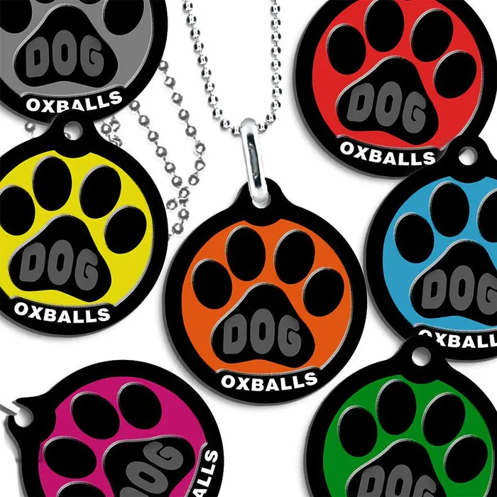 Vibrators | Oxjok Oxjok Dogpack - Jockstrap met 6 verschillende dog tags - Zwart/Zilver